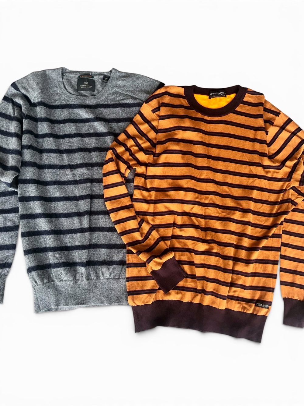 Scotch & Soda | 2 Lightweight Knit Sweaters XL Striped